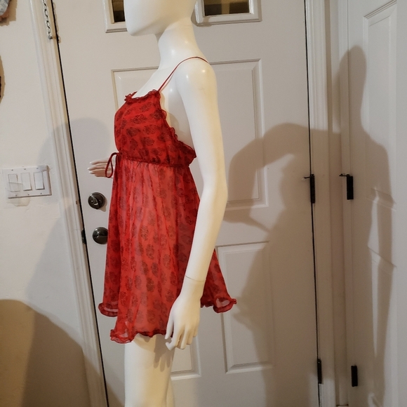 Victoria’s Secret red baby doll slip nightie size medium - Picture 4 of 7